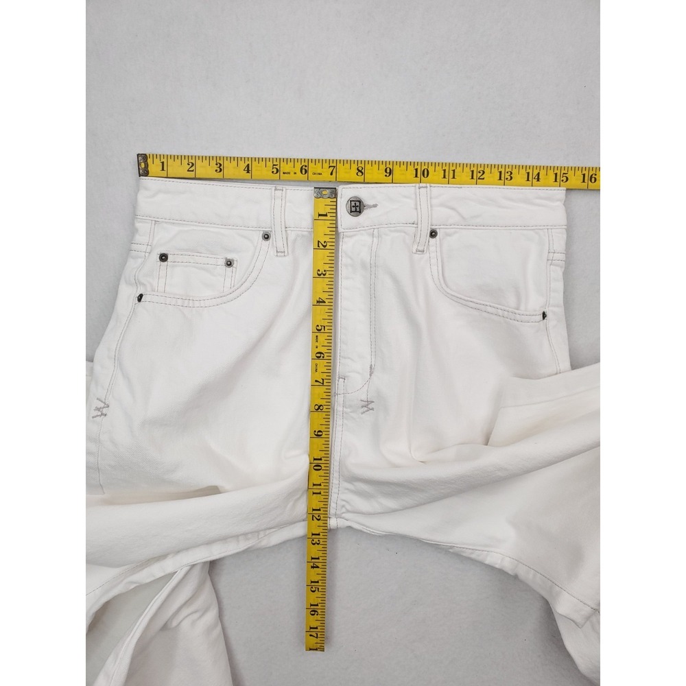 Ksubi Jeans Womens 30 White Gaucho Wide Leg Fray Raw Hem Baggy Y2K Grunge Skater - Picture 11 of 15